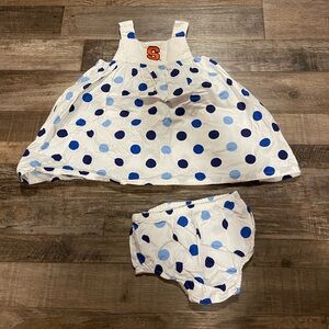 Syracuse University Polka Dot Kids Dress and Bloomers Set 2T